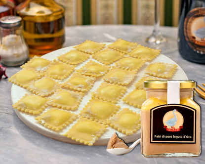 Picture of Goose ravioli with foie gras cream